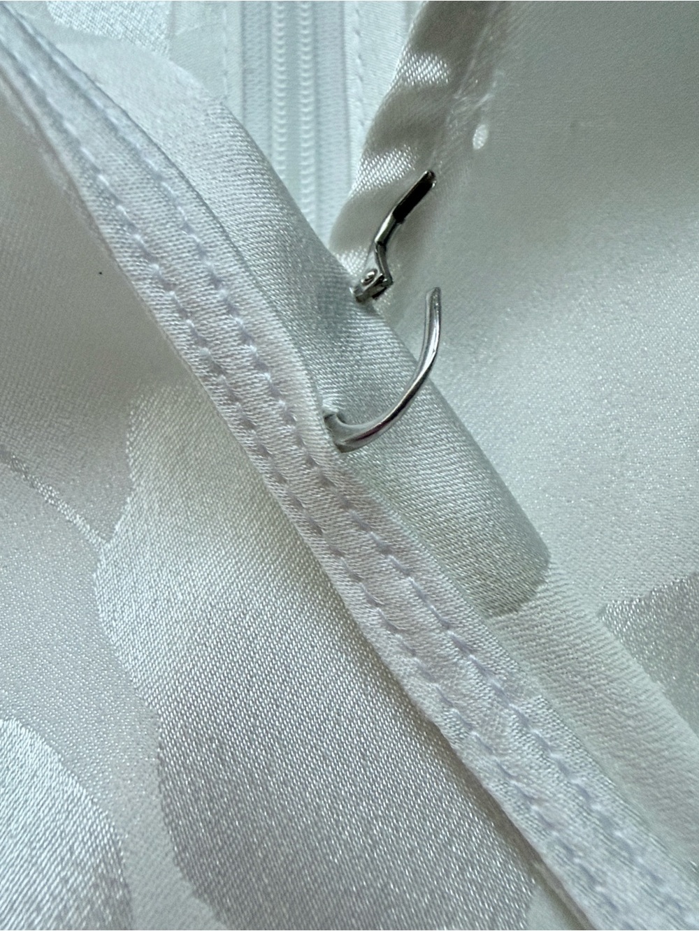 Calvin Klein White Wrap High-Low Floral Jacquard Dress Asymmetrical Lightweight - Picture 12 of 14